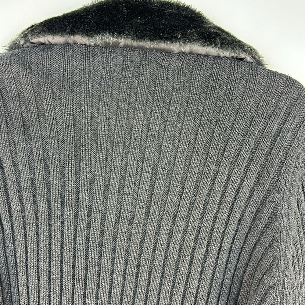 Tiara International Fur Knit Full Zip Cropped Jacket, M - Picture 7 of 9